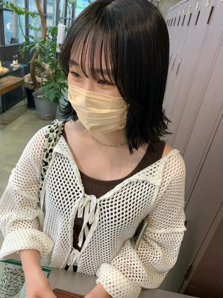 ミディアム カラー オリーブカラー maho/垢抜け カラーパーマのヘアスタイル