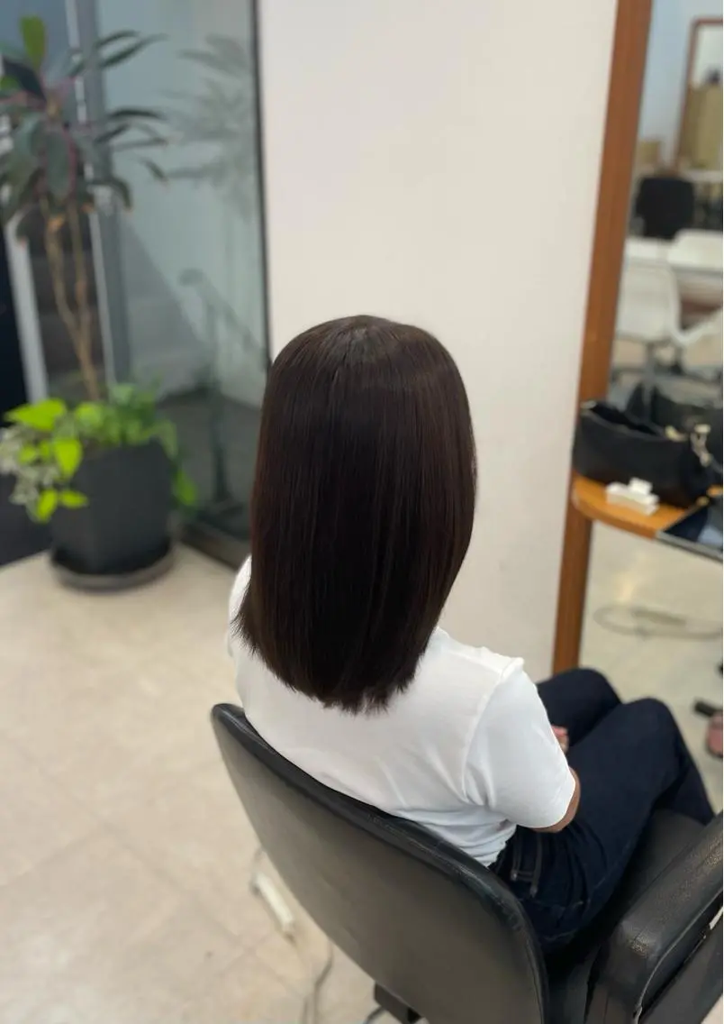 ミディアム カラー 透明感カラー グレージュ 松山弘樹/ 佐倉/髪質改善のヘアスタイル