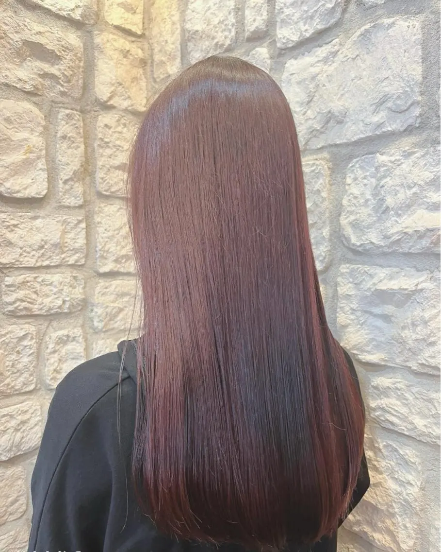 カラー ラベンダーカラー ピンクカラー ピンクラベンダー しみず りぶのヘアスタイル