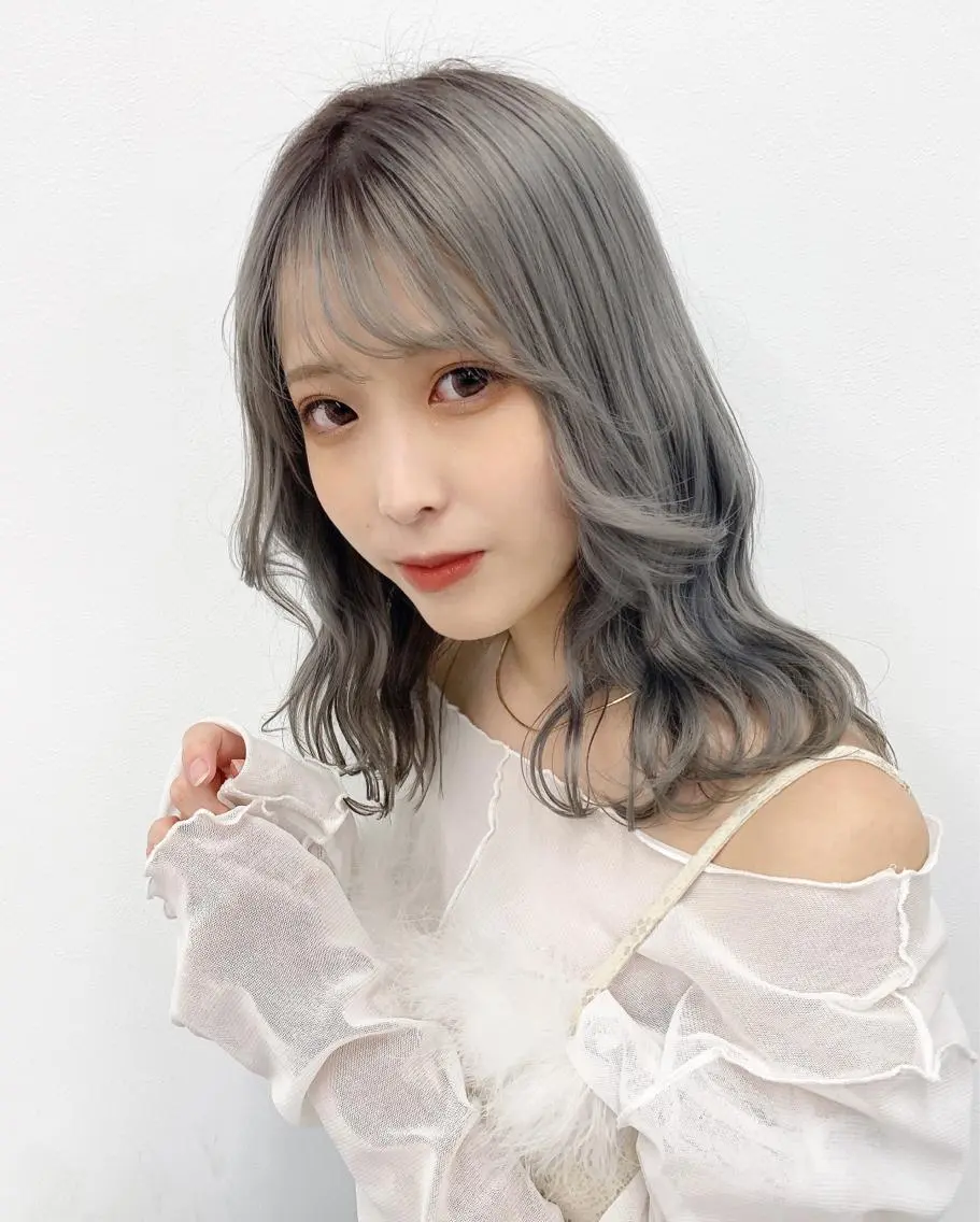 カラー ヘアカラー トリートメント ヘアセット RIKO👼🏻💓 韓国ガーリーのヘアスタイル