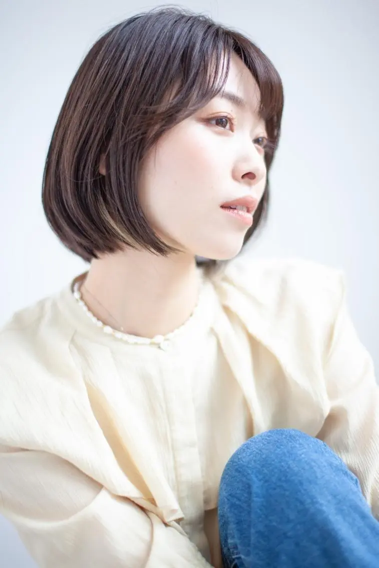 ミディアム カット 縮毛矯正 村岡【店長】 【骨格矯正ショート】のヘアスタイル