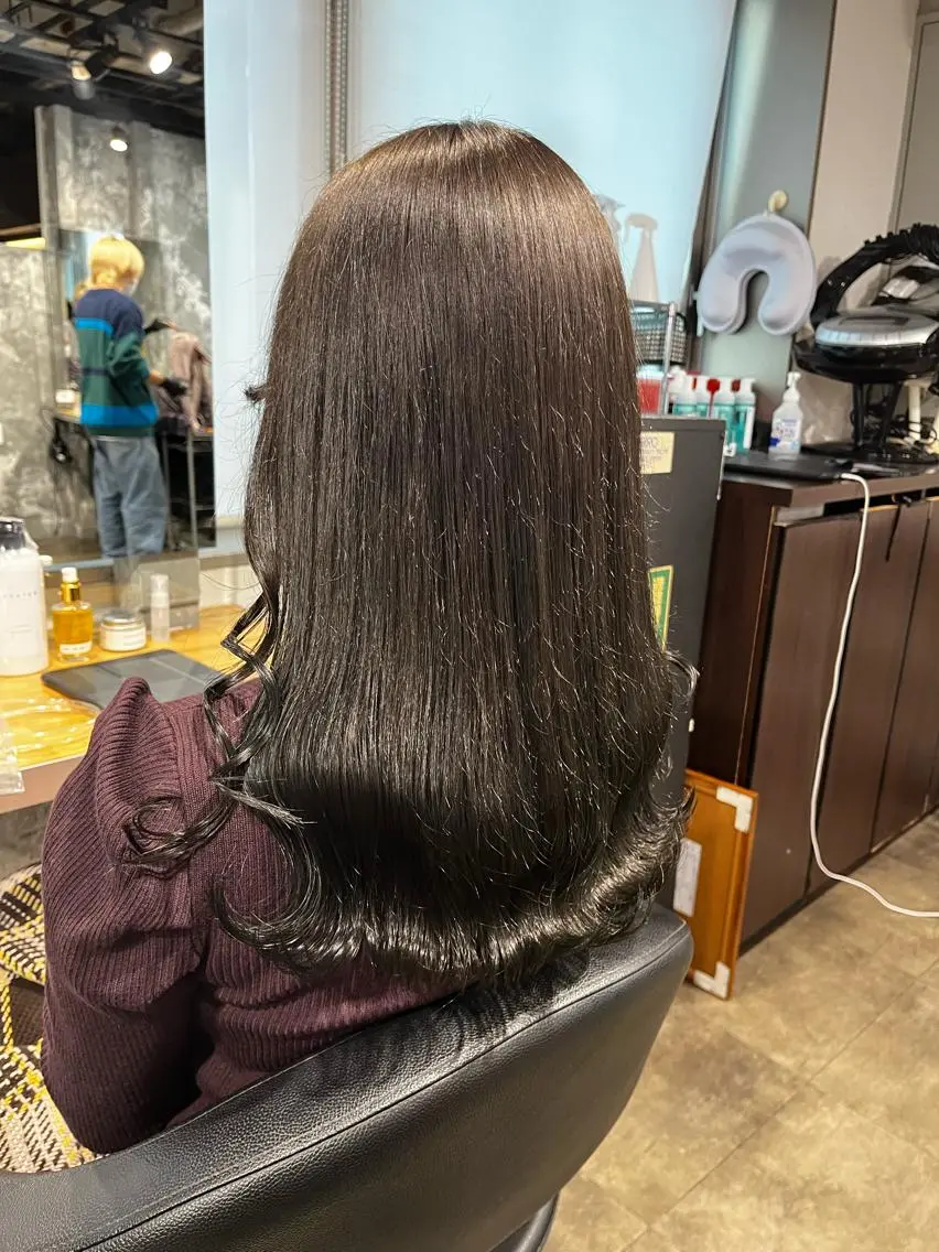 ロング カット ヘアカラー トリートメント ヘッドスパ ヘアセット 🪞透明感カラー🫧 縮毛矯正🥇かずきのヘアスタイル