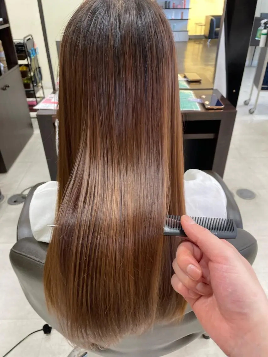 ロング くせ毛 髪質改善 トリートメント 北野 凌悟のヘアスタイル