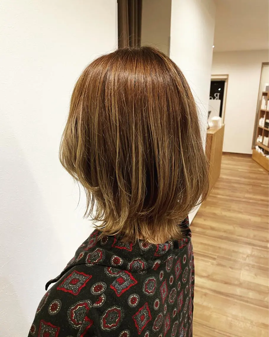 ミディアム カラー アッシュ ブリーチ オリーブアッシュ 狩野 龍二のヘアスタイル