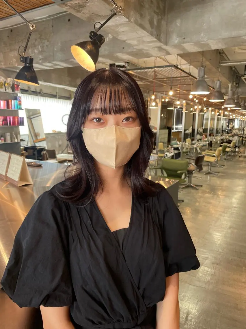 ミディアム カラー ブリーチ ブラウンカラー 透明感カラー ブリーチなしカラー 海外レイヤー /NAGISAのヘアスタイル