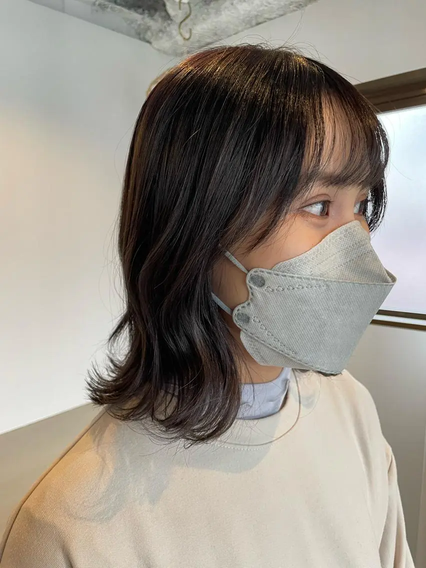 ミディアム カラー ヘアアレンジ 伸ばしかけ REONA🪽✨薬院 レイヤーカット🫧のヘアスタイル
