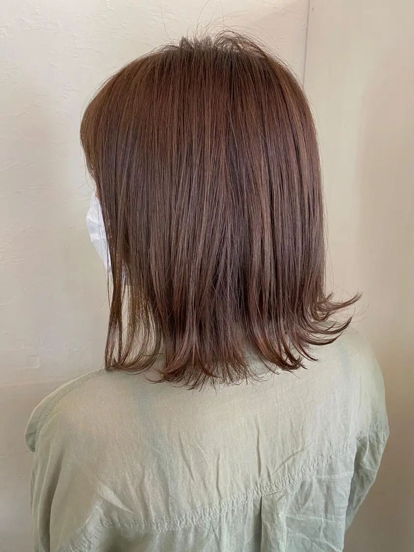 ミディアム カラー アッシュ ラベンダーカラー ラベンダーアッシュ カット ヘアカラー トリートメント ENIF ヤマグチアツコのヘアスタイル