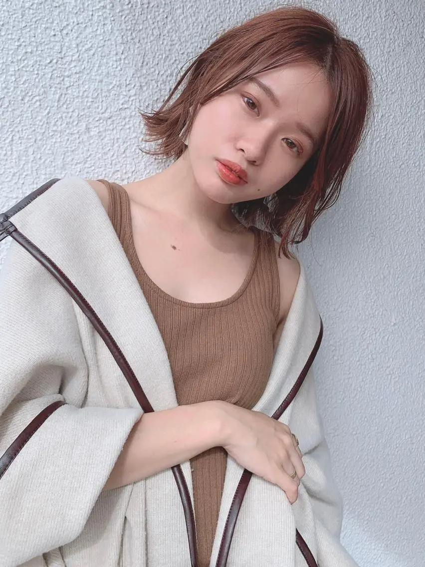 ミディアム カラー パーマ マツエク・マツパ 【公式】amble luxe池袋東口🩷のヘアスタイル