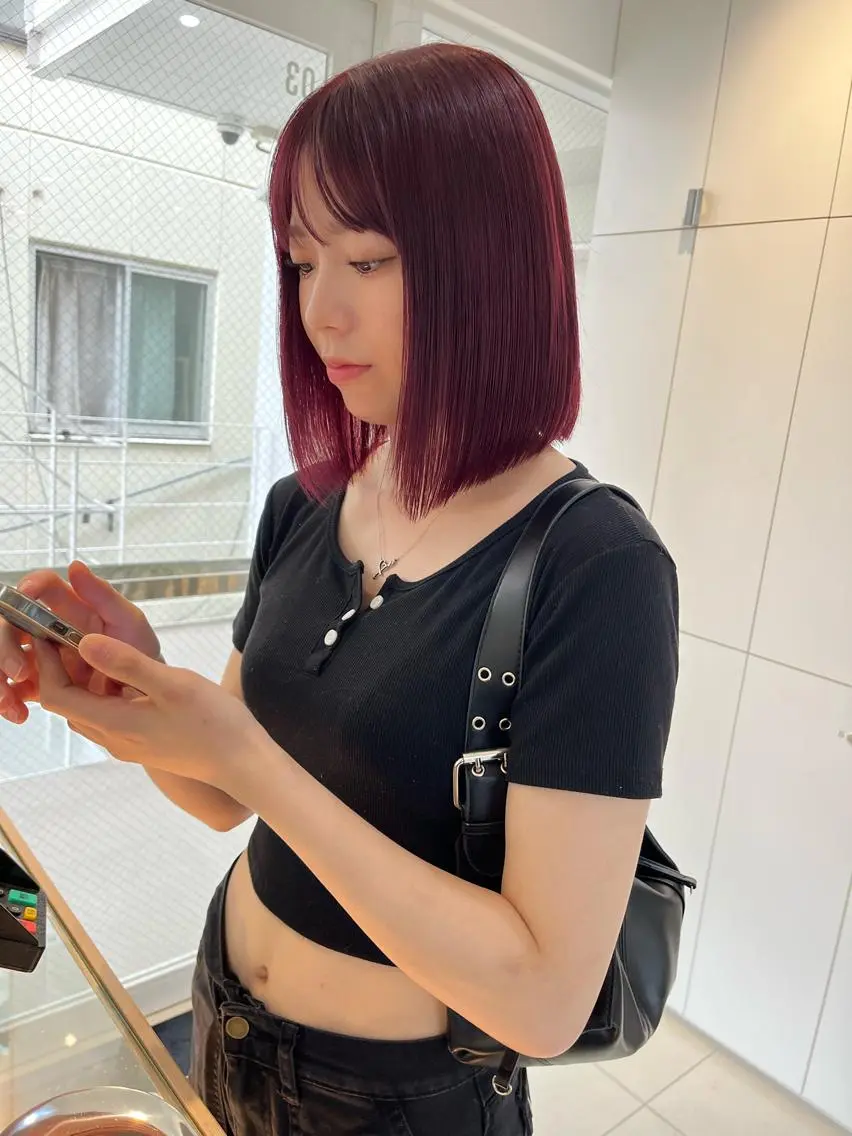 ミディアム カラー ヘアアレンジ ベージュカラー 黒髪 ブリーチ ブラウンカラー ケアブリーチ stylist ◎RUKI.のヘアスタイル