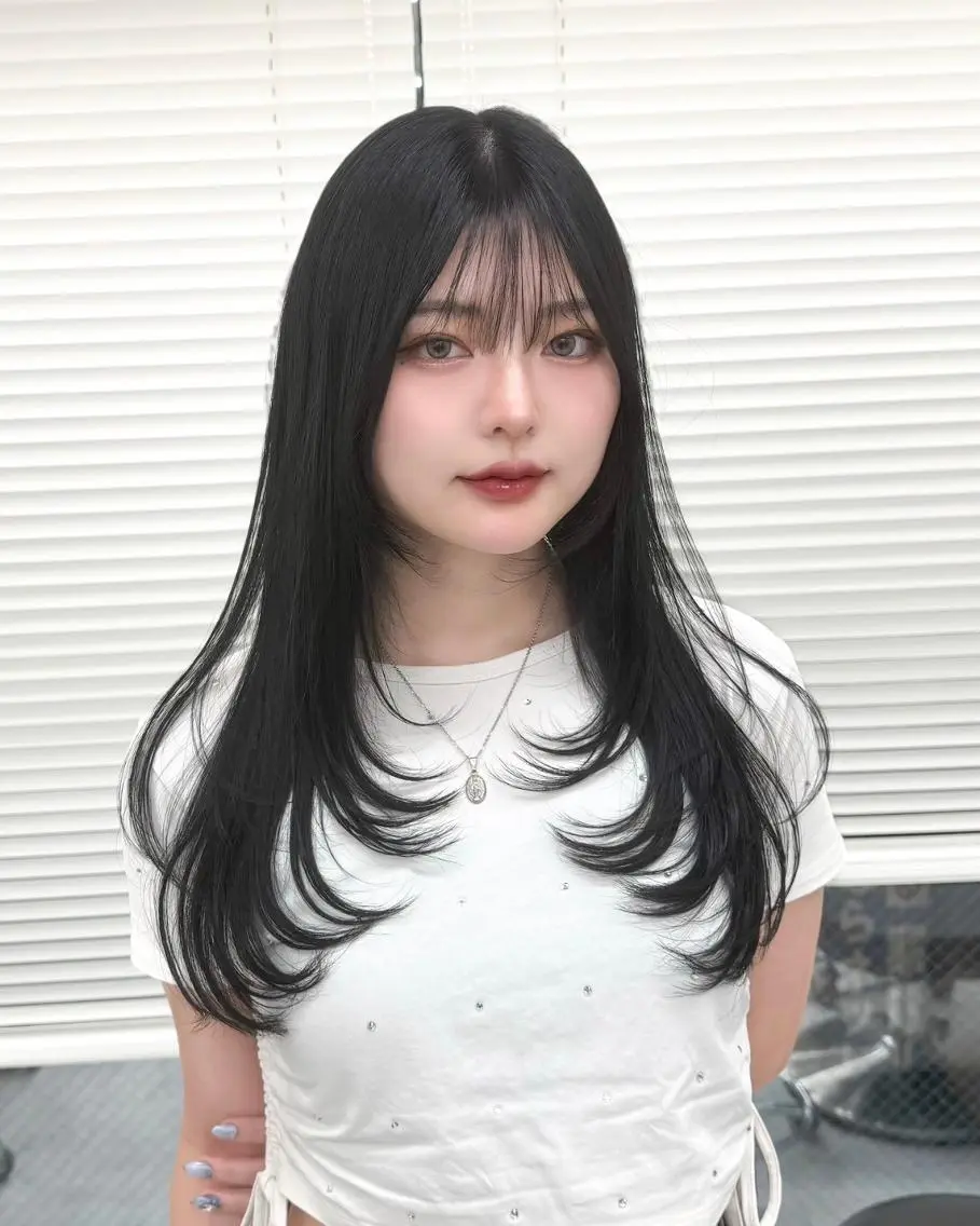 ロング カット ヘアカラー トリートメント カット💜モデル募集 アカデミー札幌のヘアスタイル