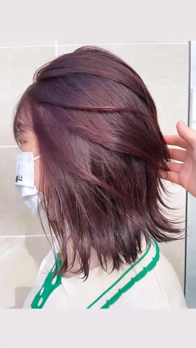 ミディアム カラー ブリーチ ブリーチなしカラー ピンクカラー HIBIKI/原宿 ハッシュカット🪄のヘアスタイル