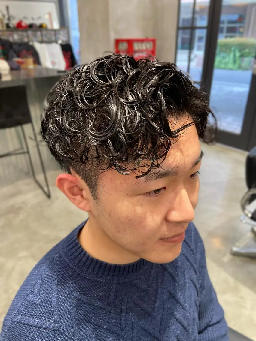 ショート パーマ メンズ カット パーマ 💈圧倒的メンズ特化 DAITO💈のヘアスタイル