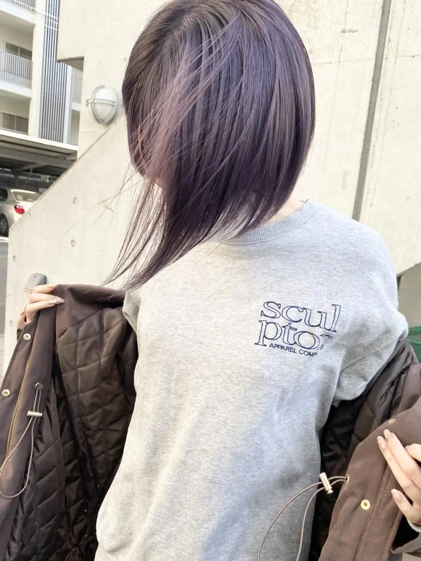 ショート カラー パープルカラー ショートヘア 🎀ブリーチ ハイト ーン ♡Kanon♡のヘアスタイル
