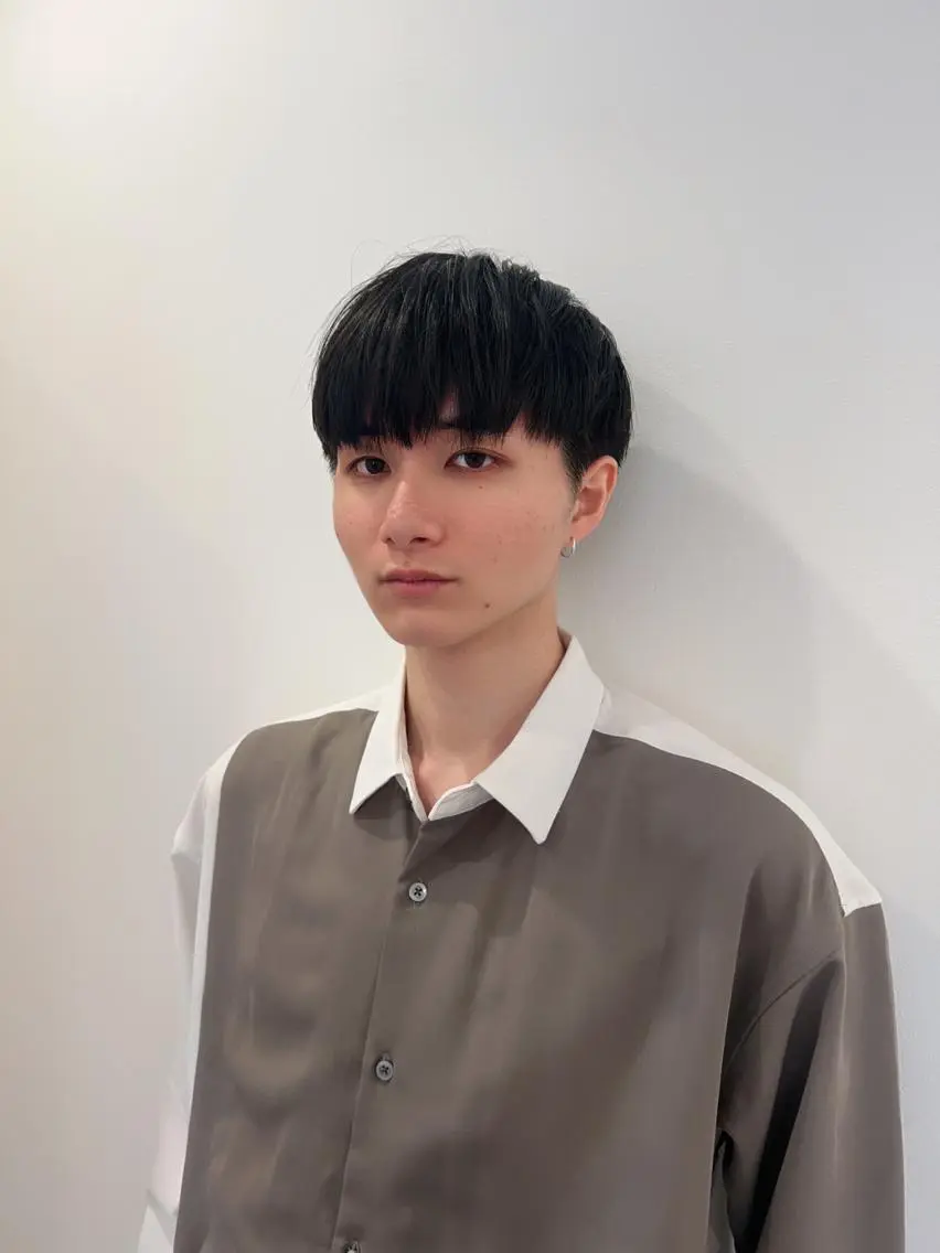 メンズ マッシュ メンズパーマ リベイルけんた モデル募集のヘアスタイル