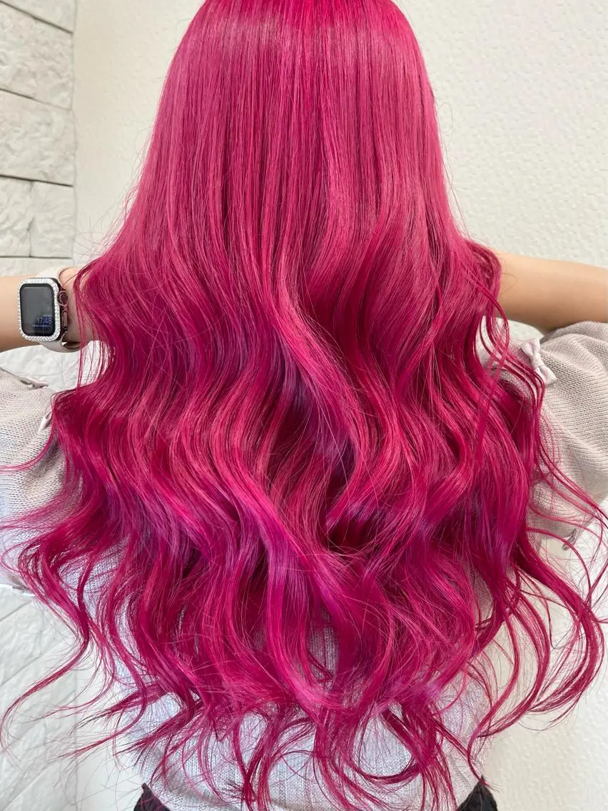 カラー ピンクカラー ヘアカラー トリートメント かずくん🦩名古屋 ハイトーン/レイヤーのヘアスタイル