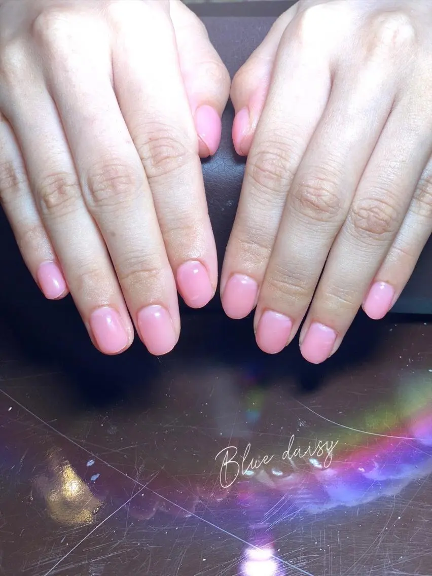 ネイル ピンク Blue daisy 栄本店のネイルデザイン