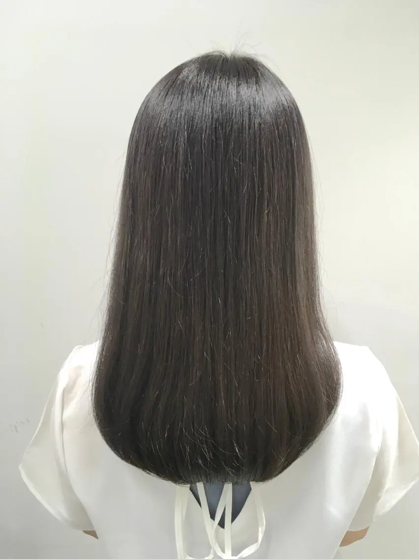 ロング カラー グレージュ ヘアカラー トリートメント ヘアセット yoshi ☆のヘアスタイル