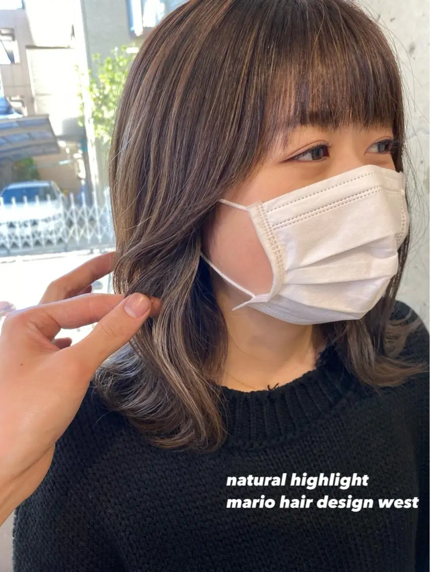 ミディアム カラー ベージュカラー ハイライトカラー ハイライト 学生 竹嶌 健吾のヘアスタイル