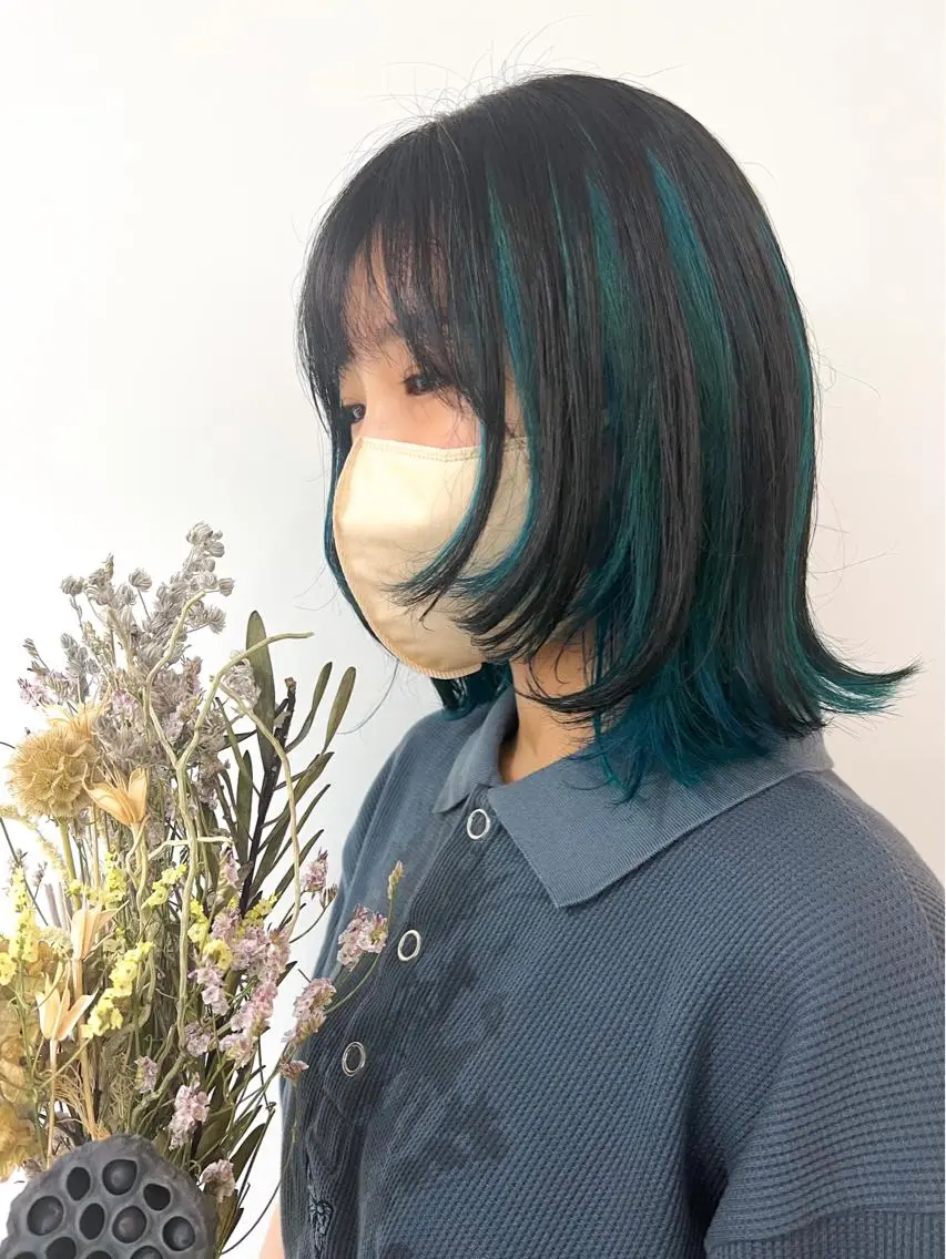 ミディアム カット ヘアカラー トリートメント ☺︎ RIHOのヘアスタイル