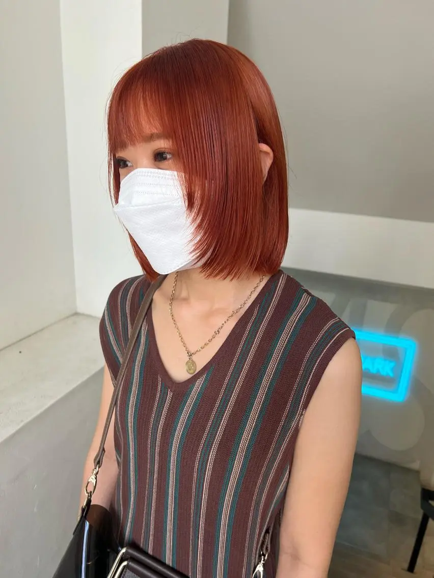 ショート カラー 顔周りカット/透明感 カラー✂️MEIのヘアスタイル