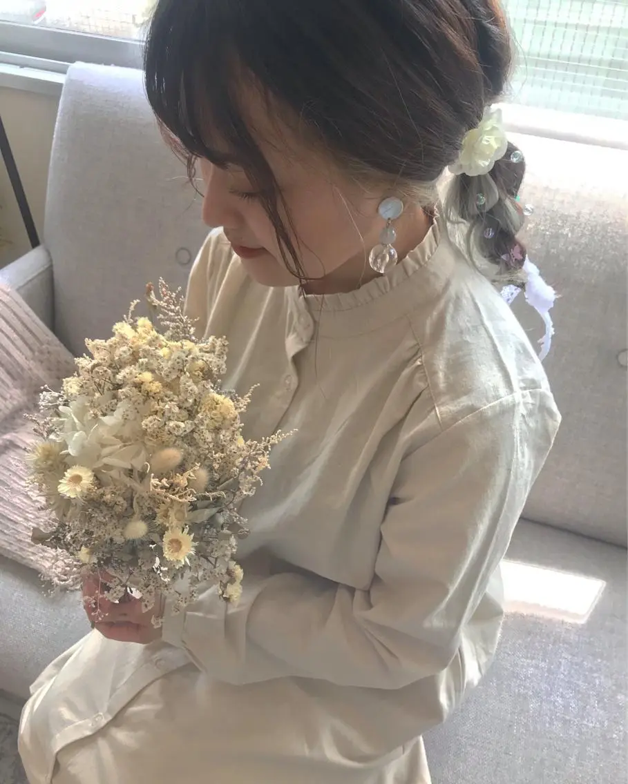 ロング カラー パーマ ヘアアレンジ キッズ ヘアセット ✿ 𝚜𝚊𝚔𝚒 ✿のヘアスタイル