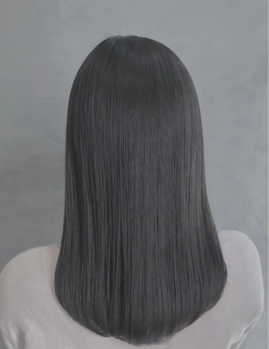セミロング カラー カット 縮毛矯正 半個室サロン／韓国 ヘア‎Amiのヘアスタイル