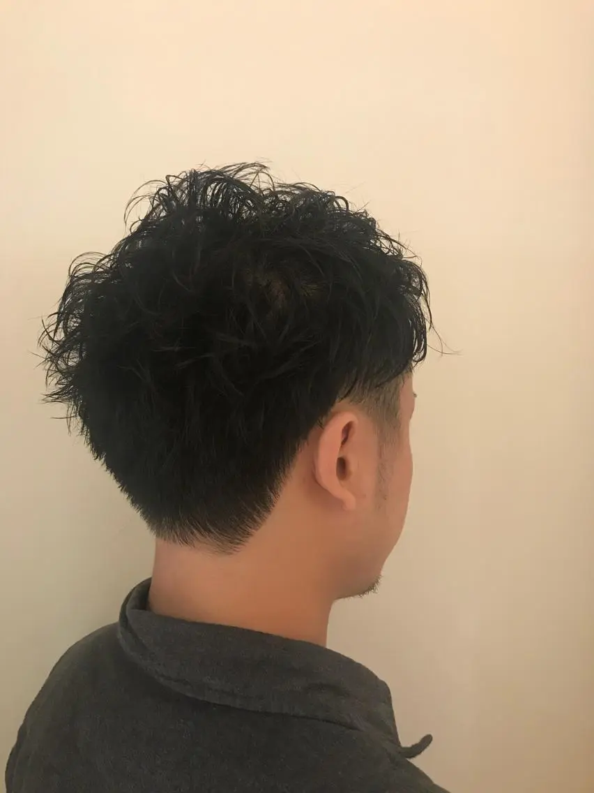 パーマ メンズ メンズパーマ 刈り上げ 清水 ちひろ ✄トップスタイリストのヘアスタイル