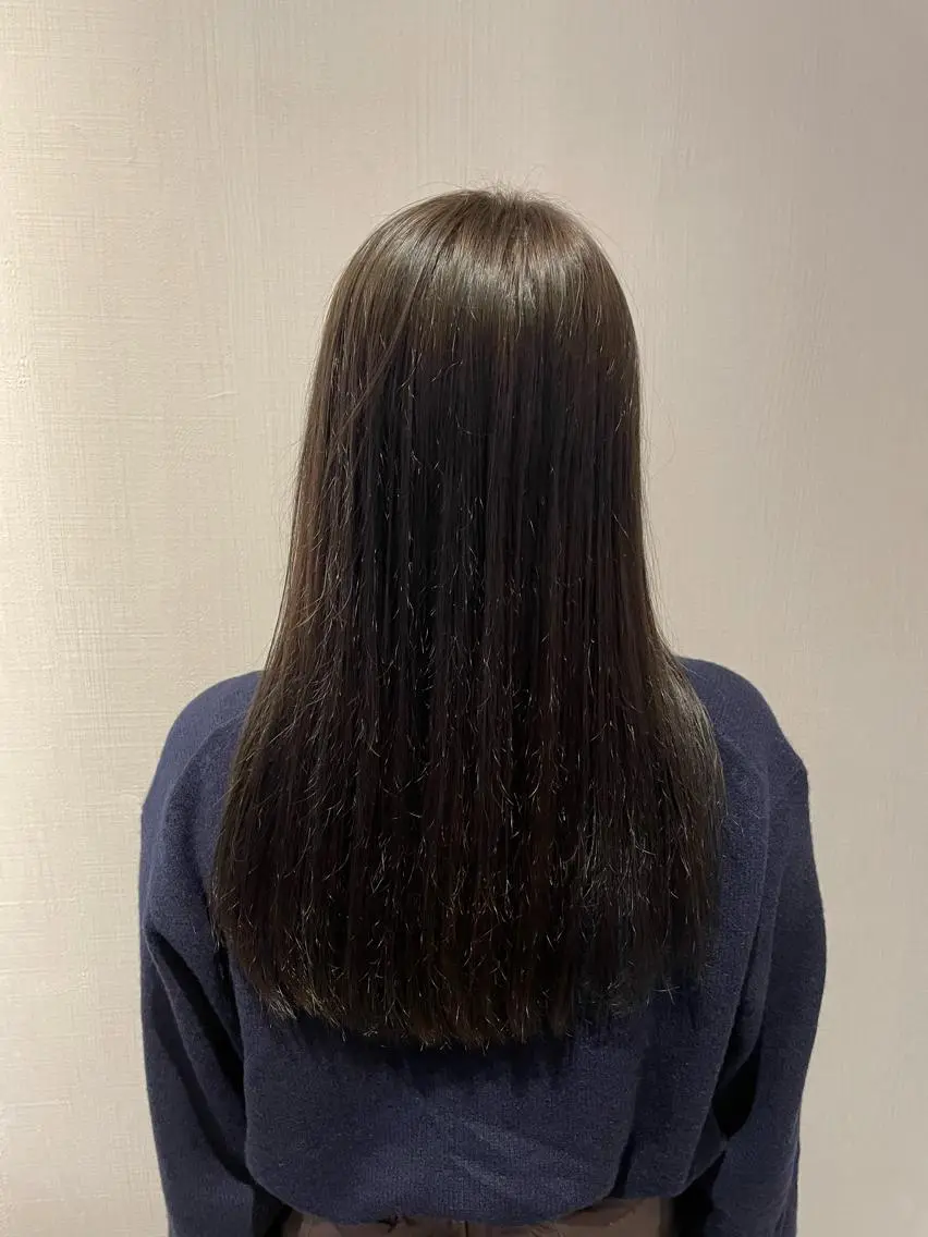 ロング カラー アッシュ アッシュグレー アッシュグレージュ 透明感カラー グレージュ ナチュラル🧡可愛い MINAMIのヘアスタイル
