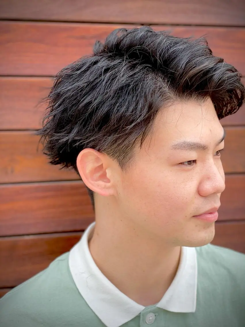 ショート メンズ カット レオン澄川 齊藤のヘアスタイル
