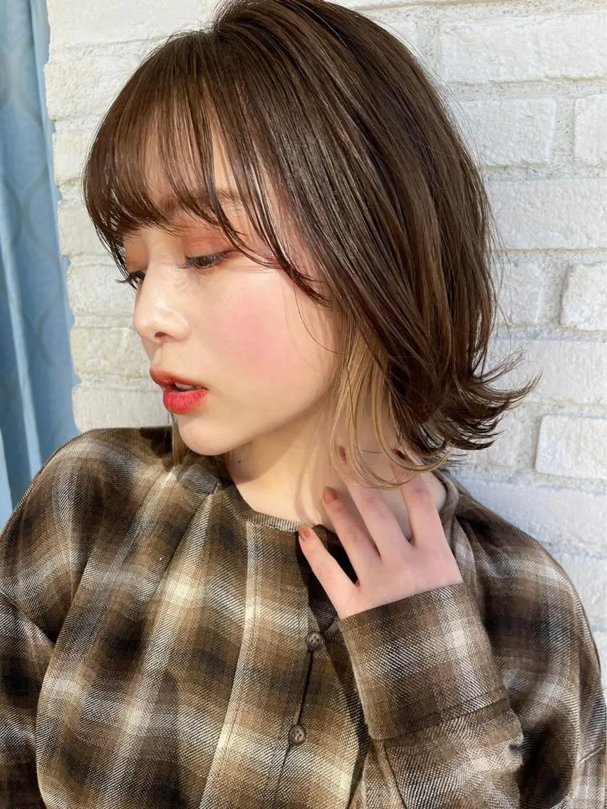 ミディアム カラー 仙台Ｉ韓国レイヤー Ｉ髪質改善Ｉ伊藤拓海のヘアスタイル
