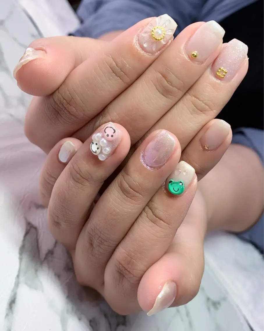 ネイル アニマル柄 アートネイル ジェルネイル ニュアンスネイル ネイルチップ ハンドネイル x.1.0.nail ♡Cのネイルデザイン