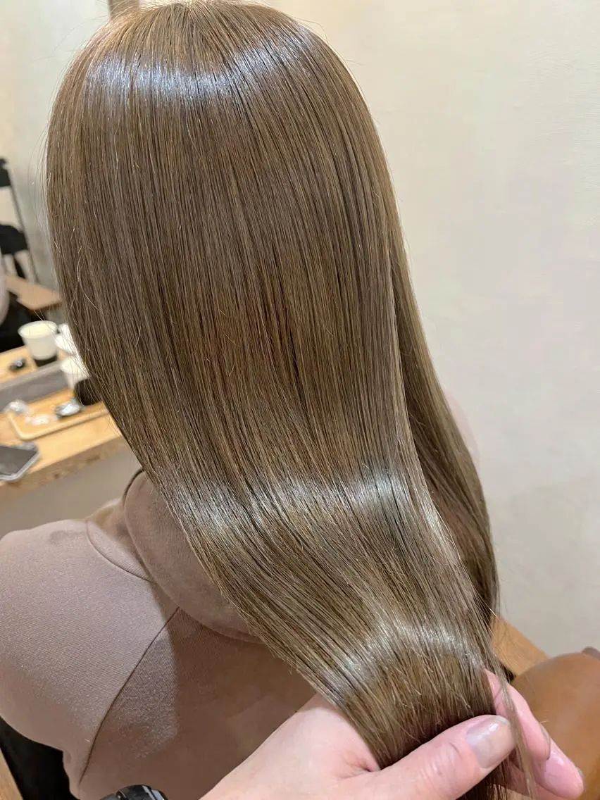 ロング カラー 縮毛矯正&髪質改善 ⭐️OGUのヘアスタイル