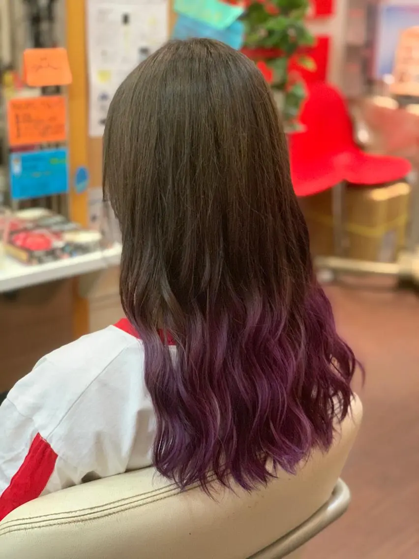 ロング ヘアカラー たけい ゆうきのヘアスタイル