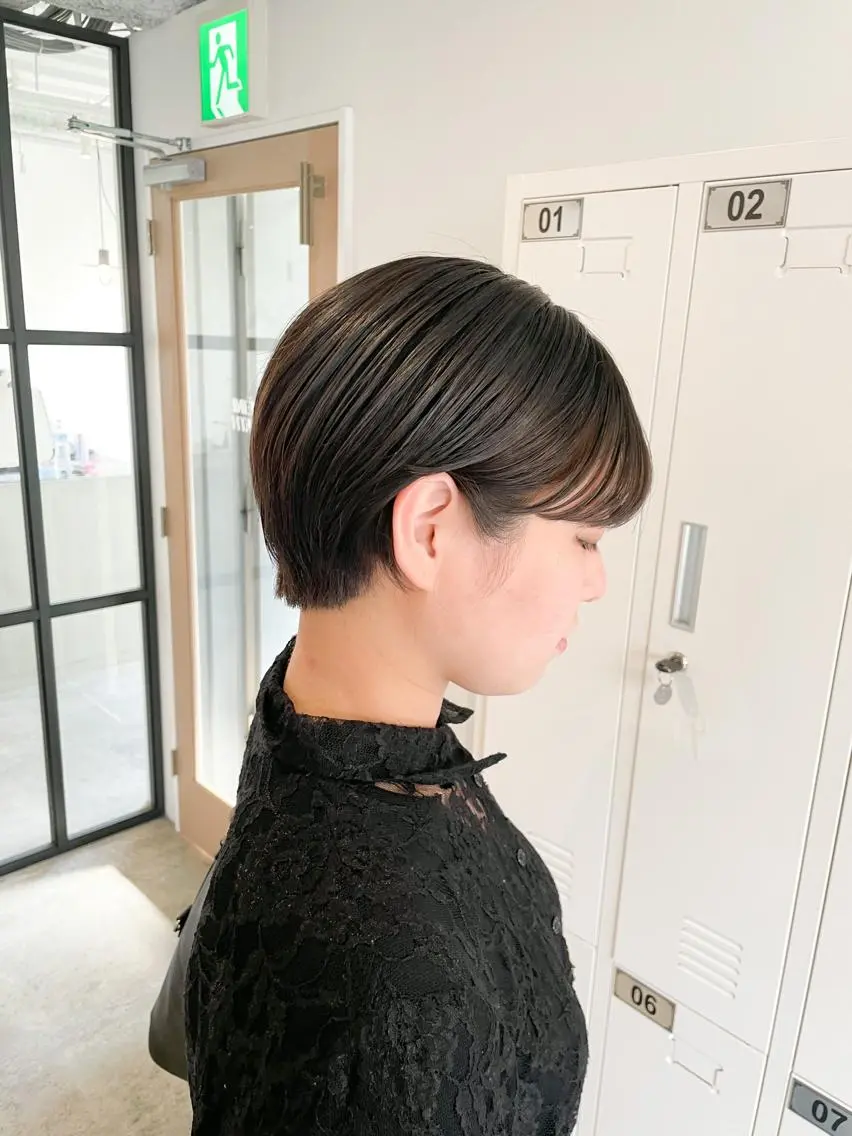 ショート カラー 丸みショート ショートヘア カット ヘアカラー トリートメント Takuma Suzuki中目黒のヘアスタイル