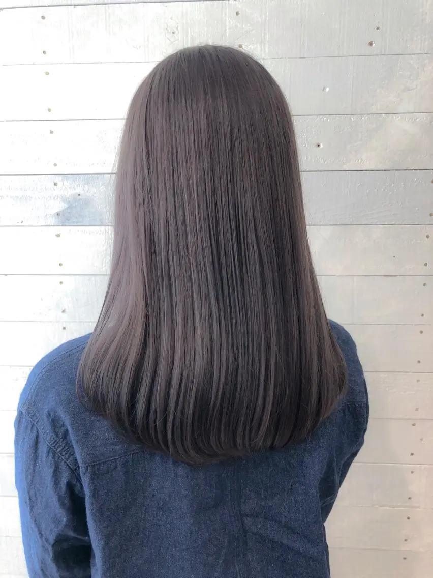 セミロング カラー ヘアアレンジ ベージュカラー ヘアカラー 濱田 ヒデキのヘアスタイル