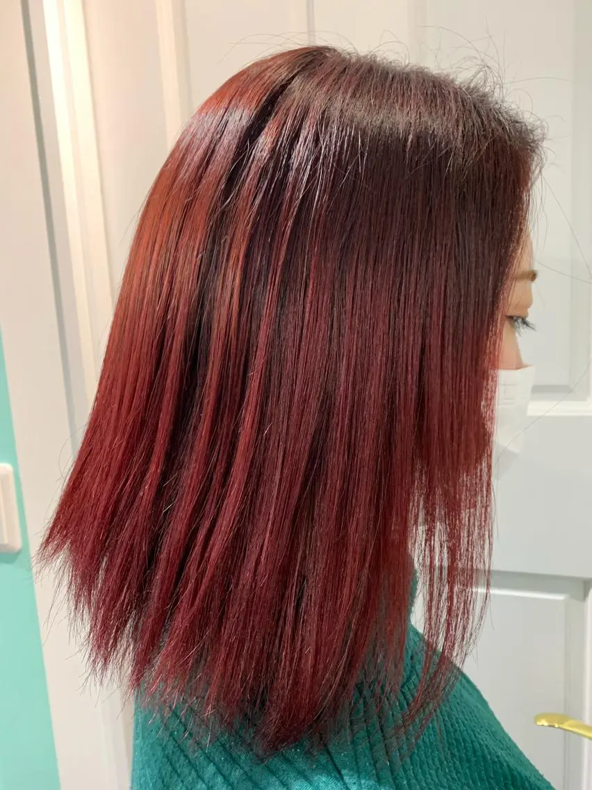 セミロング カラー ヘアカラー 高橋 奈津沙のヘアスタイル