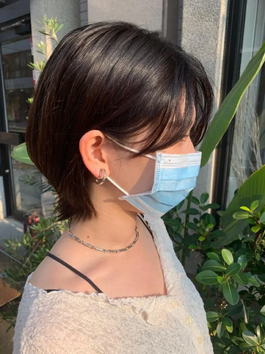 ショート カット 艶髪color💎髪 質改善ストレート大吉のヘアスタイル
