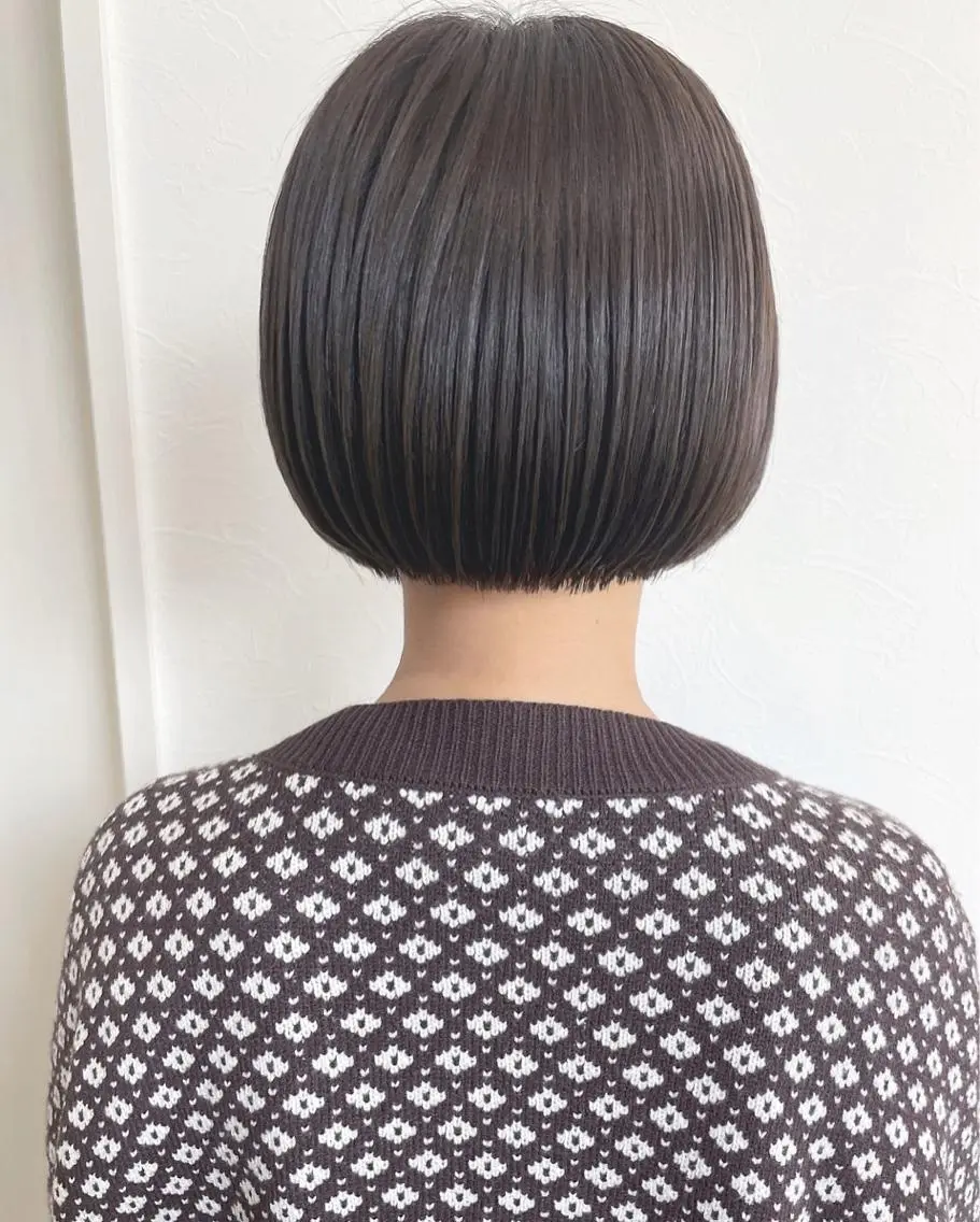 ショート カラー ダークグレー ダークグレージュ グレージュ ボブ カット ヘアカラー トリートメント キノシタ マユのヘアスタイル
