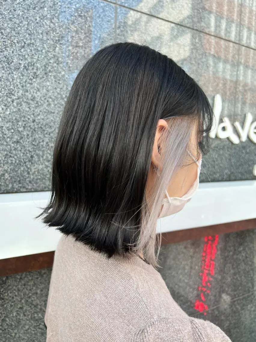 ミディアム カラー ヘアアレンジ ブリーチ 🔶似合わせセンター パート/ヤス🔶のヘアスタイル