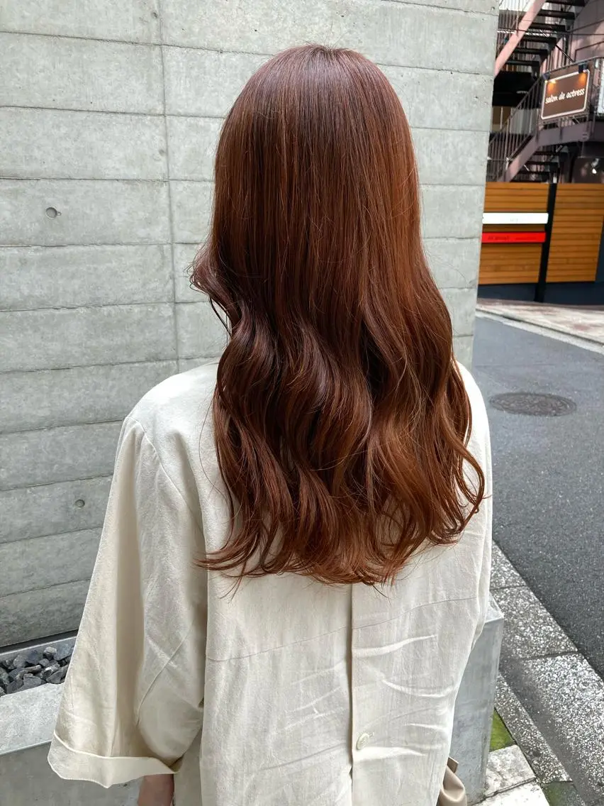 ロング カット ヘアカラー トリートメント ✨色持ちの良い艶 カラー✨蟹江真世のヘアスタイル