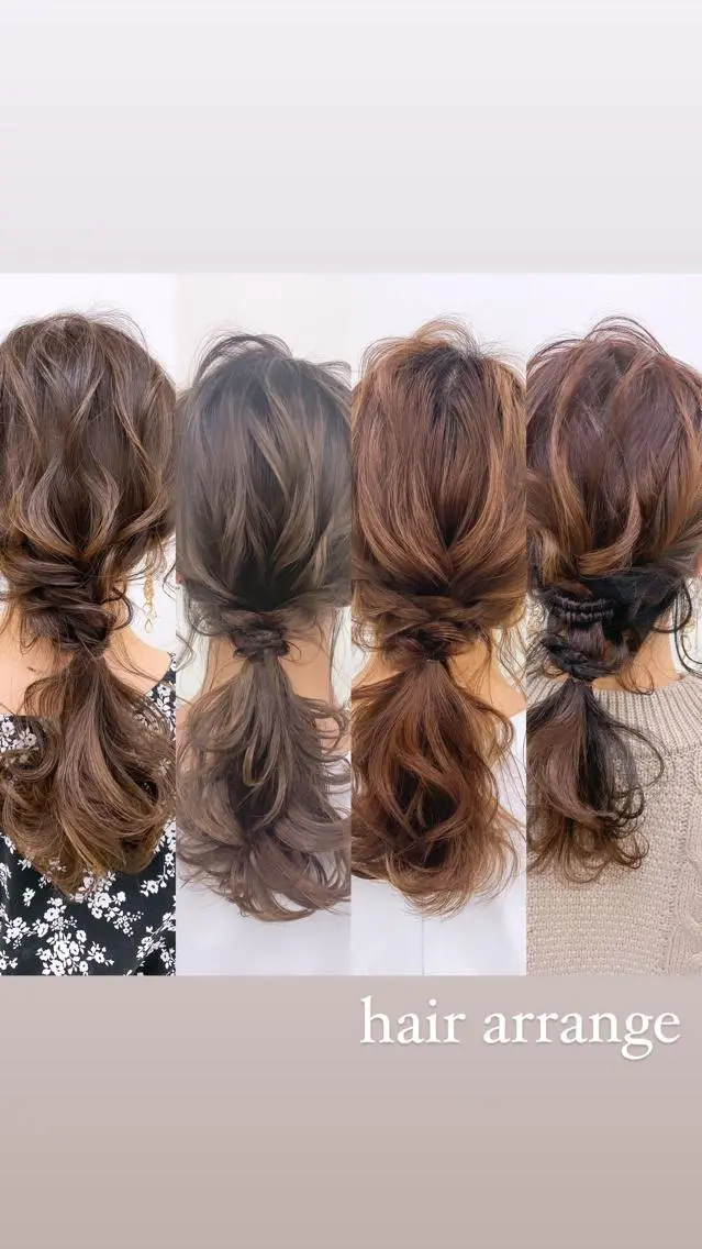 ヘアアレンジ レイヤーカット/透明 感カラー🐬永井瑠栞のヘアスタイル
