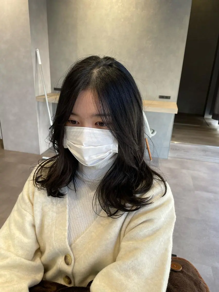 セミロング ボブ エギョモリ 外国人風カラー ハイライト 髪質改善 カット 韓国風/オシャレ /縮毛矯正/滝口琴未のヘアスタイル
