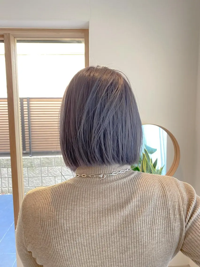 ショート カラー カット 縮毛矯正 美髪ストレート 川本雄己のヘアスタイル