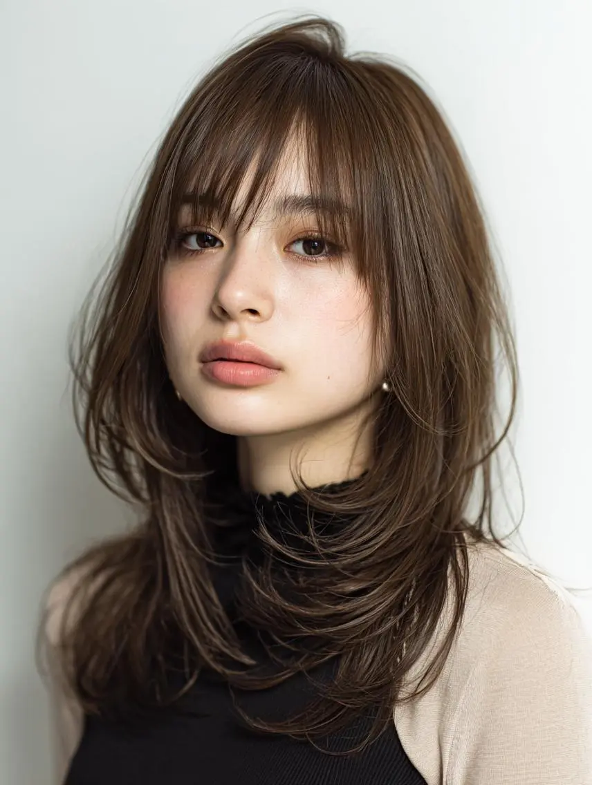 ミディアム 🍒暖色×ハイトーン ×デザイン✨まなりのヘアスタイル
