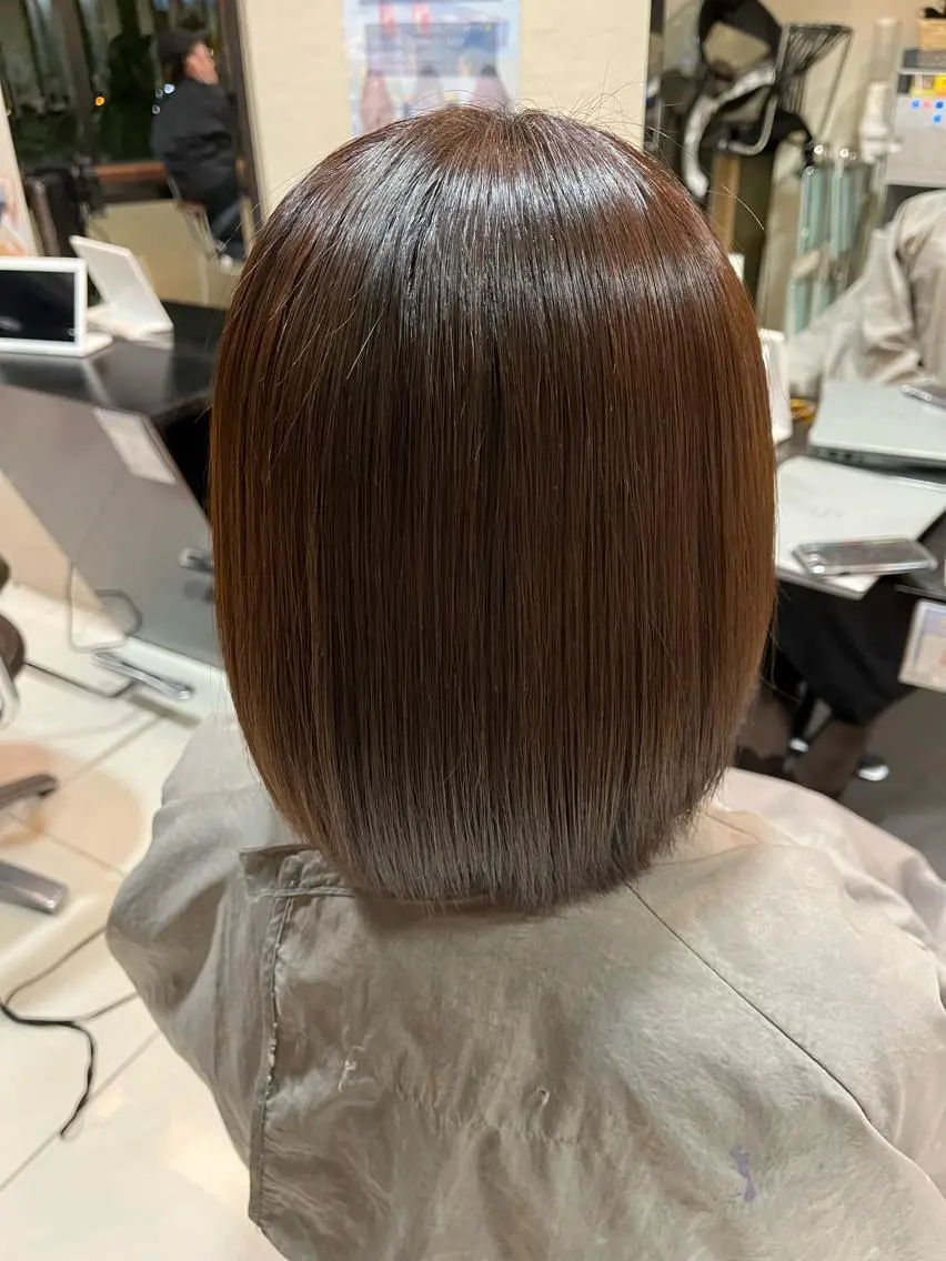 ミディアム 🪽髪質改善縮毛矯正 🤍MIU🤍のヘアスタイル
