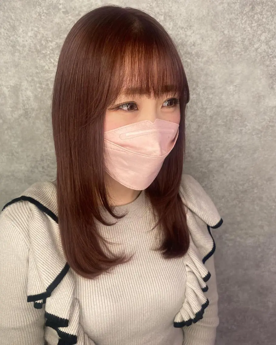 ロング カラー ベージュカラー ブラウンカラー ラベンダーカラー ラベンダーベージュ ピンクカラー UNDER vr 【アンダーバー】のヘアスタイル