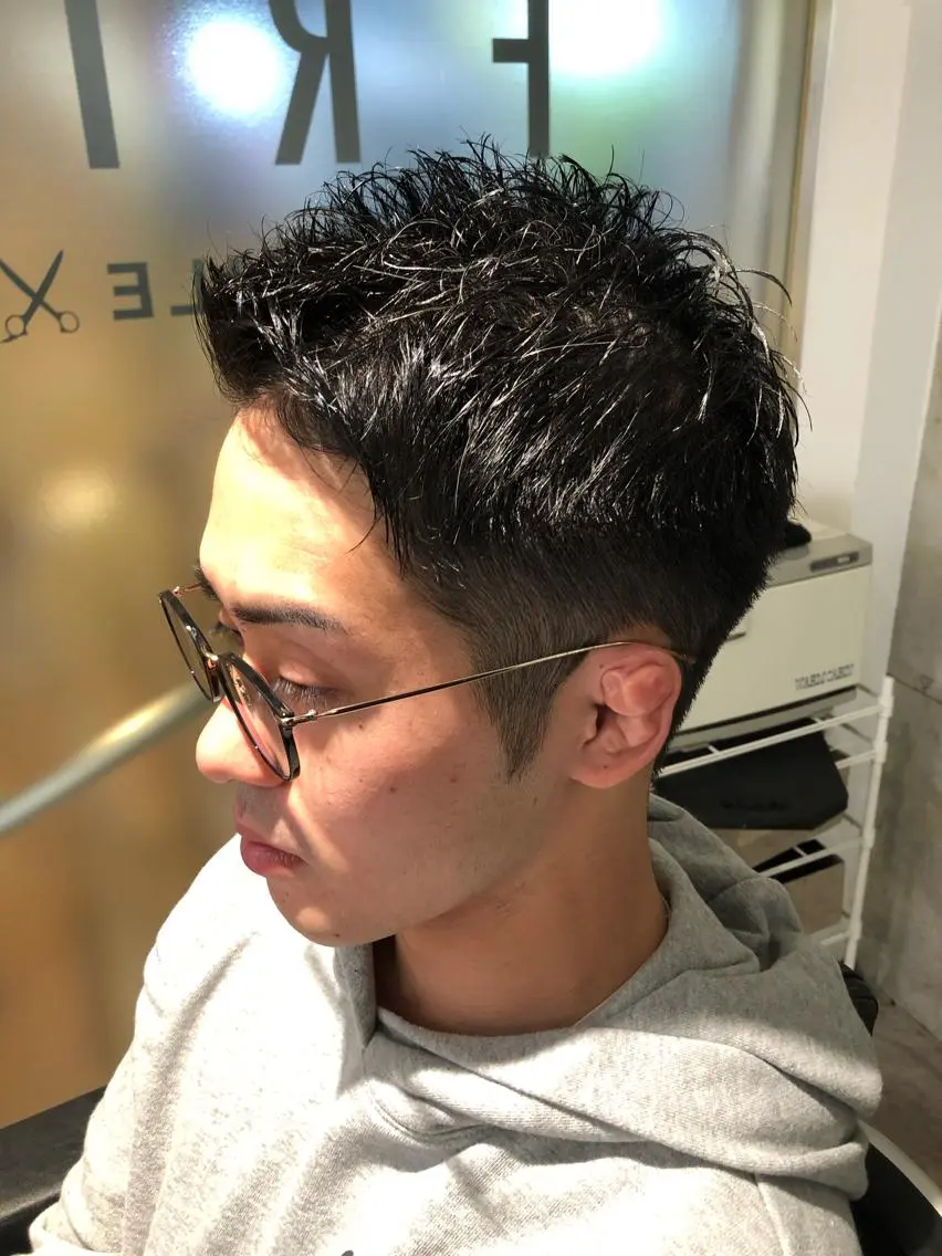 ショート メンズ アップバング rilune matsuoのヘアスタイル