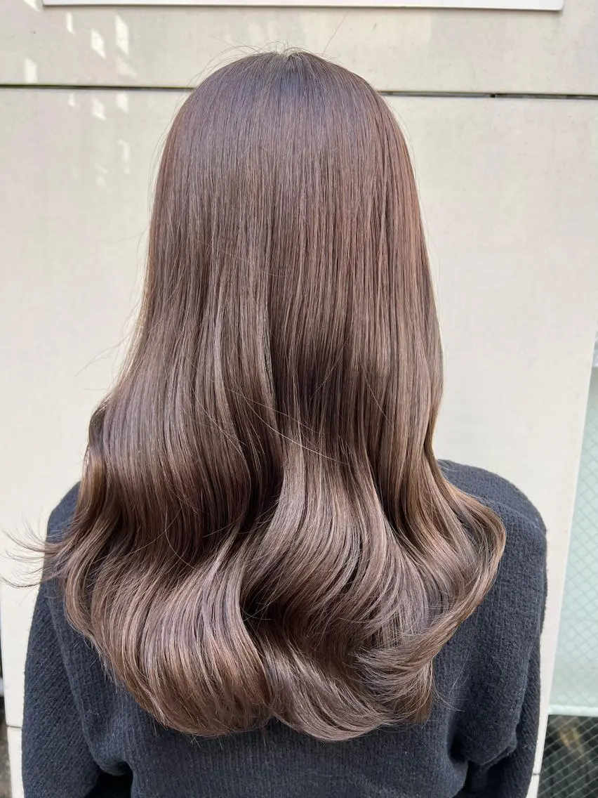 ロング カラー ベージュカラー ブラウンカラー ショコラグレージュ チョコレートブラウン ココアベージュ 艶髪 ♡Tomiyaのヘアスタイル