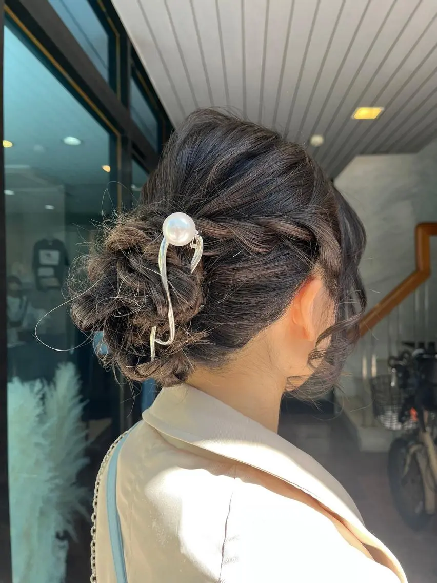 セミロング ヘアアレンジ 外国人風カラー ハイライト 髪質改善 似合わせカット トリートメント BUCKS【天王寺】 バックス【駅30秒】のヘアスタイル
