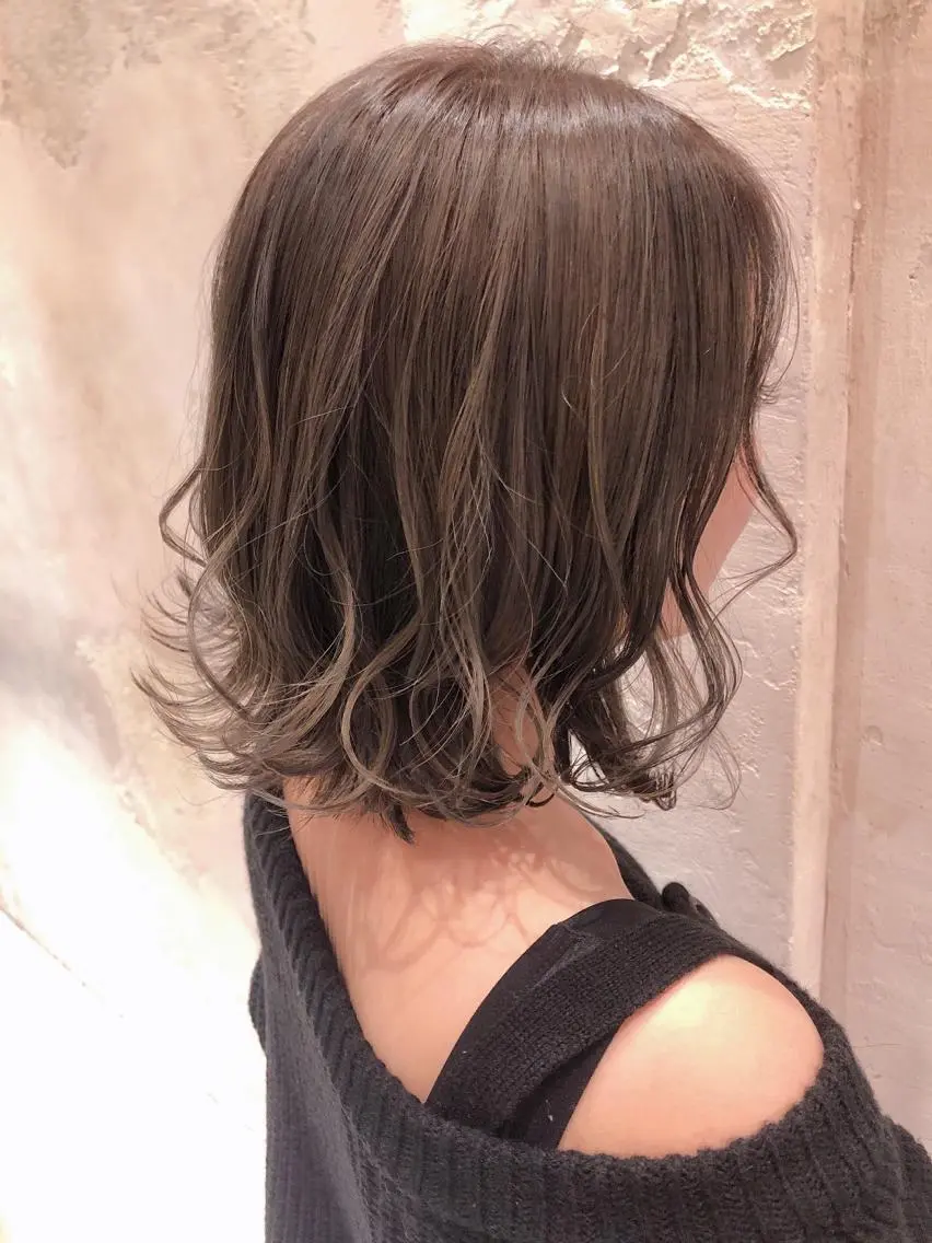 ミディアム カット ヘアカラー トリートメント 代表山口ひな 髪質改善のプロのヘアスタイル